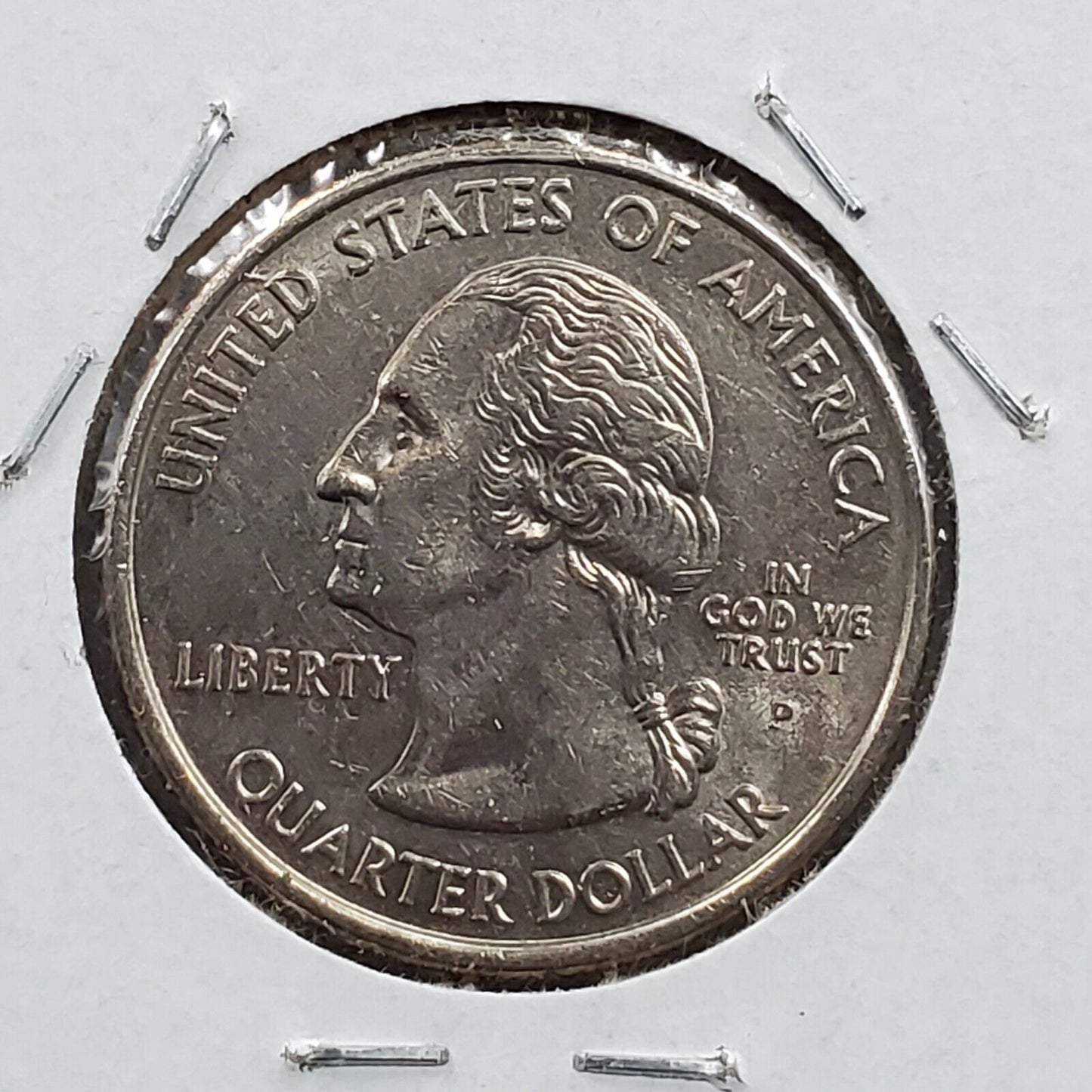2005 P West Virginia State Quarter Clad 25c Coin CUD Error Reverse AU Circ