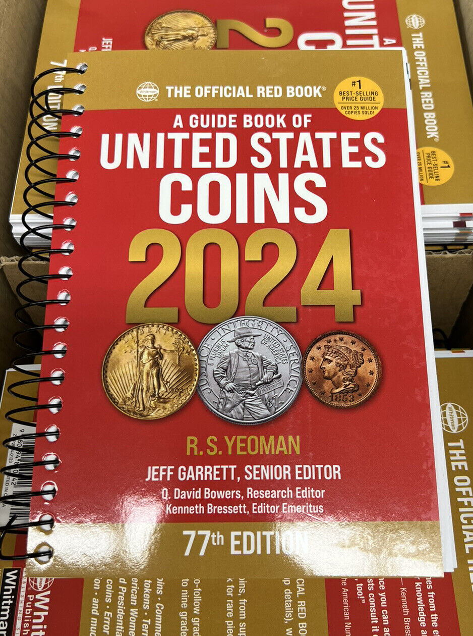 New 2024 Official Red Book Guide Of US Coins Price List Catalog Spiral Whitman