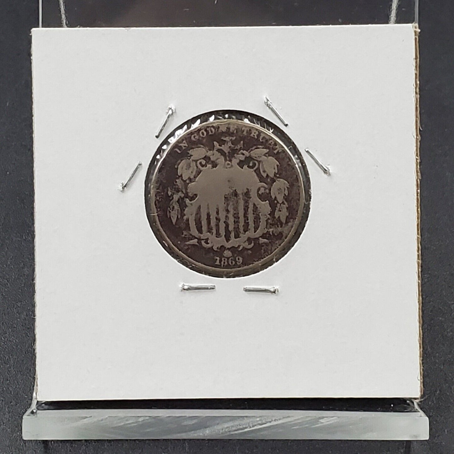 1869 5c Shield Nickel Coin Good details