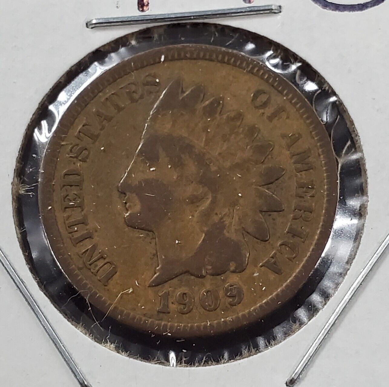 1909 P Indian Head 1c Penny Cent Coin Choice VF Very Good / Fine #A