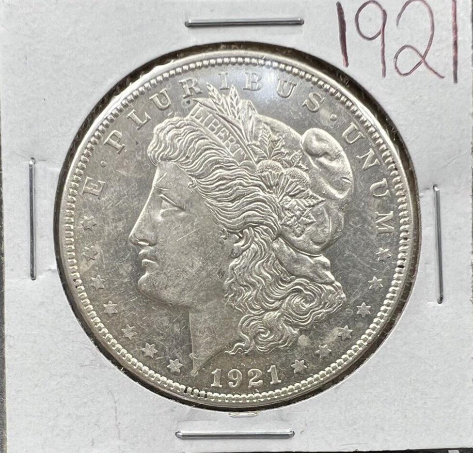1921 S $1 Morgan Eagle Silver Dollar Coin AU About UNC