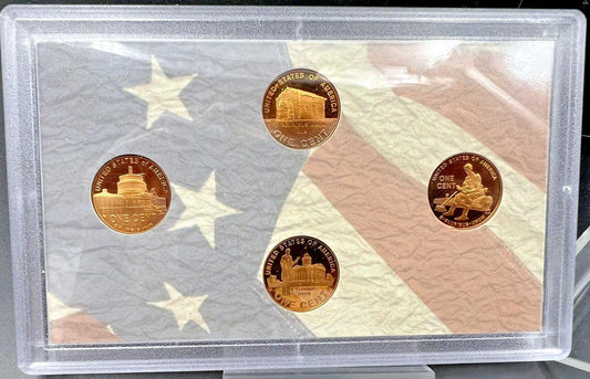 2009 S Lincoln Cent Proof Set 4 Coin Bicentennial No Box or COA US Mint w/ Toner