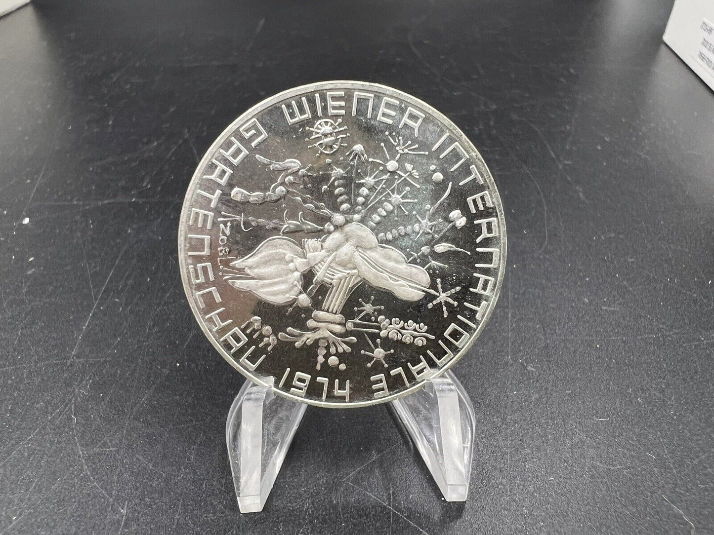 1974 Austria 50 Shilling Proof Silver Coin International Garden Flower Show