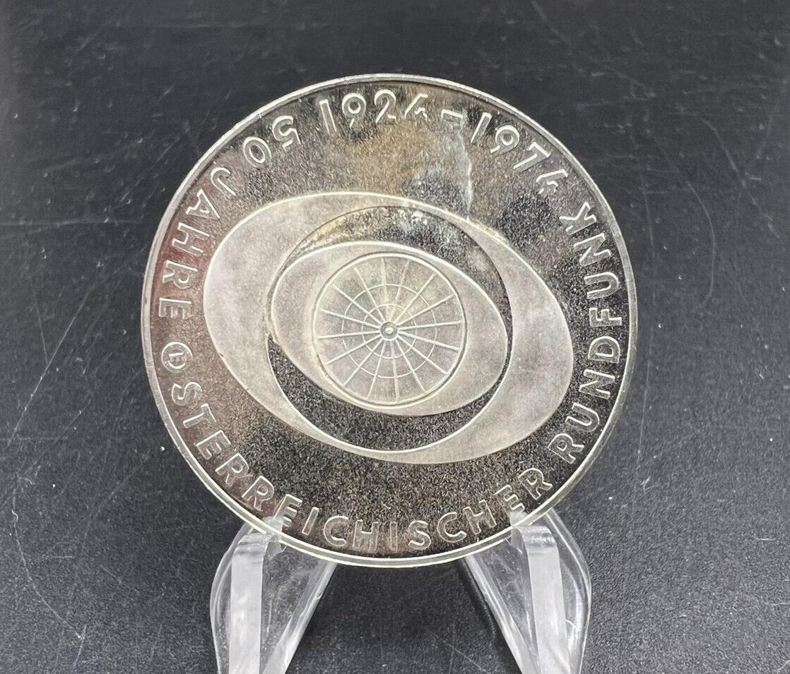 1974 Austria 50 Shilling Gem Proof Silver Coin Broadcasting Commemorative