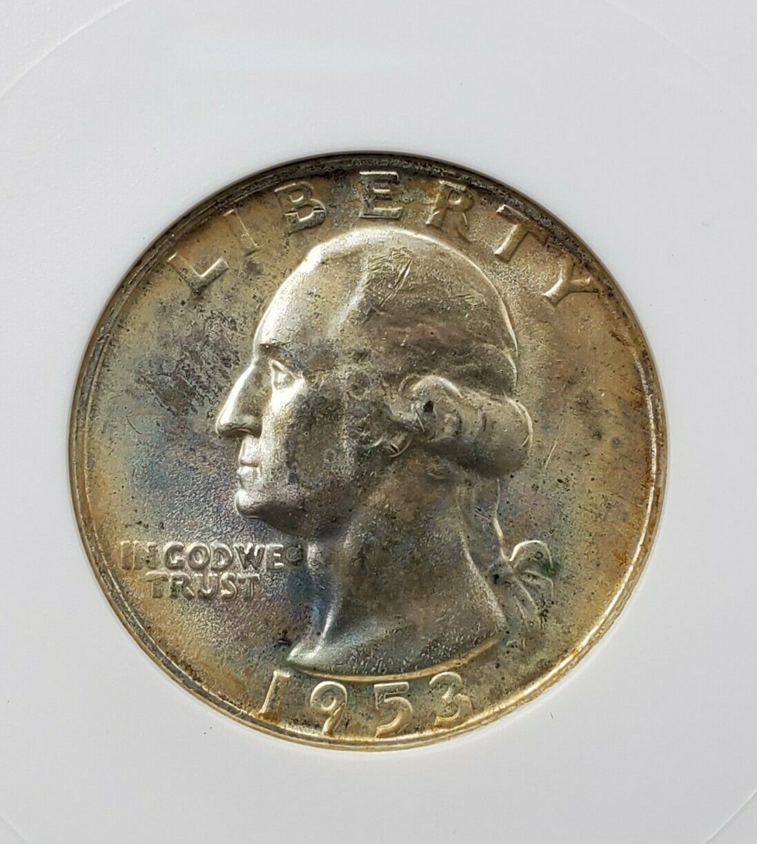 1953 D 25c Washington Silver Quarter Coin MS63 DDR FS-022.2 FS-801 Toner ANACS