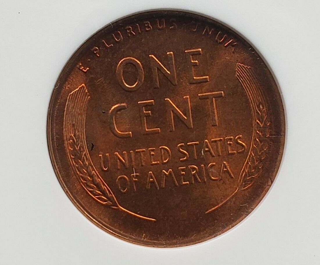 1946 S S/S Lincoln Wheat Cent Penny RPM MS64 Red ANACS Breen-2182 Sans Serif S