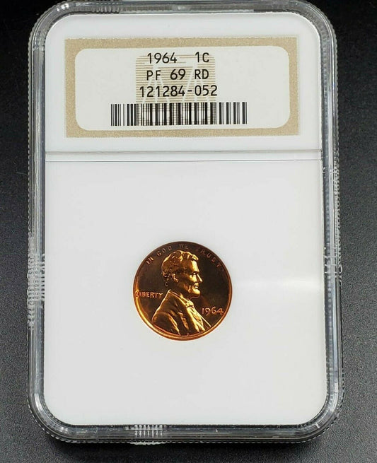 1964 P Lincoln Memorial Cent Penny NGC PF69 RD Gem Proof Near Perfect Grade