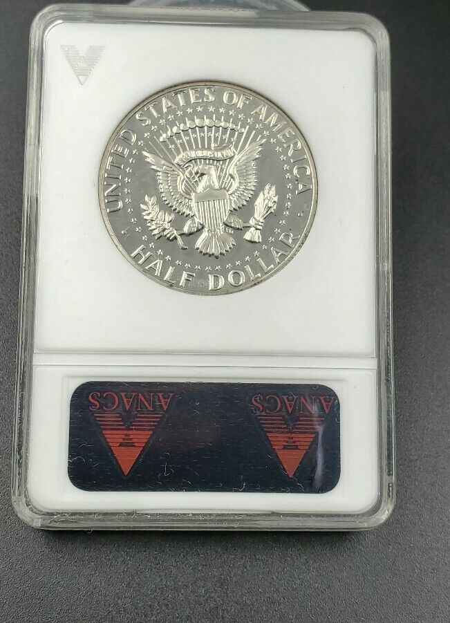 1970 S Kennedy Half Dollar Proof ANACS PF66 Cameo FS-101 Double Die Obverse Coin