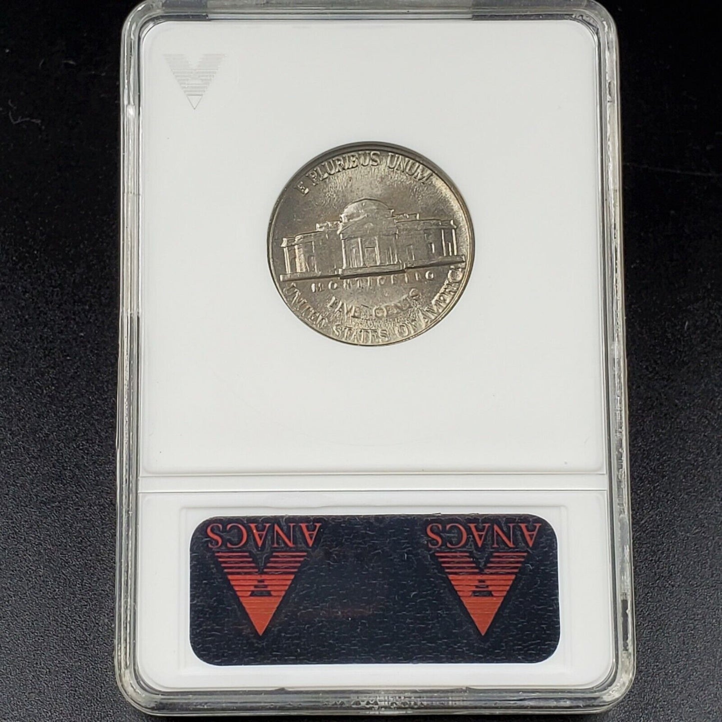 1989 P Jefferson Nickel Coin ANACS MS62 5FS Slight Off Center Broadstrike Obvers
