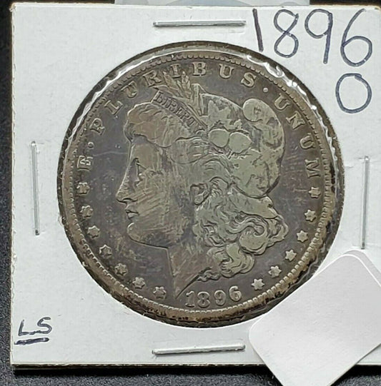 1896 O Morgan Silver Dollar Coin Variety VAM-018 High Medium O Choice VF Toner