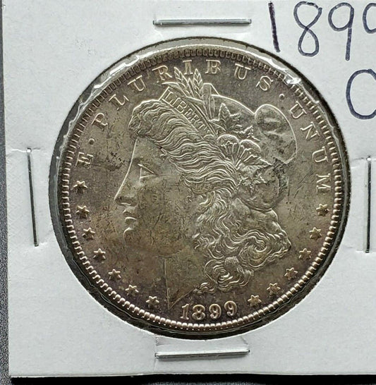 1899 O Morgan Silver Dollar Coin BU UNC Uncirculated Neat Toning Toner