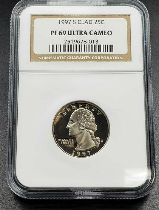 1997 S Clad Washington Quarter Proof Coin NGC PF69 UCAM DCAM Combo Ship Discount