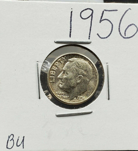 1956 P Roosevelt Silver Dime Coin MS Choice BU Uncirculated Combo Ship Discounts