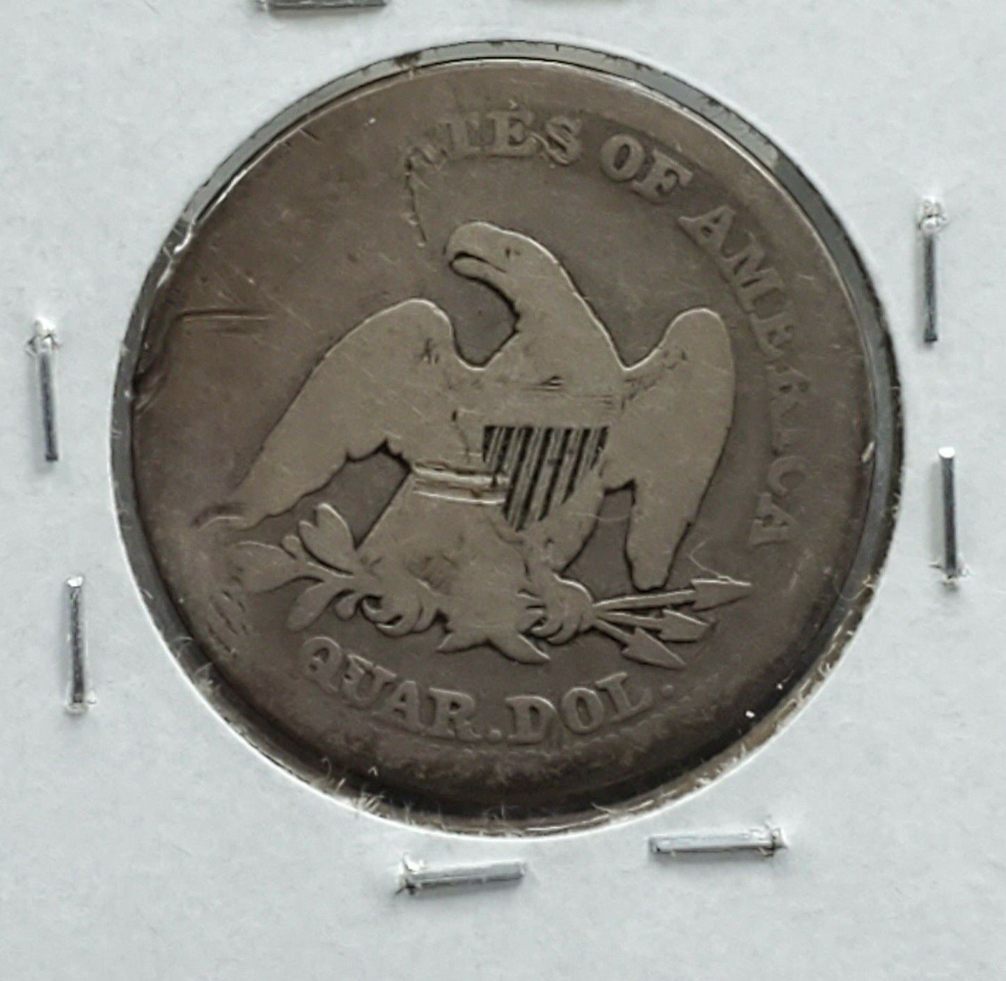 1857 P Seated Liberty Silver Quarter Coin Choice Circulated Condition