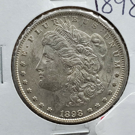 1898 P $1 Morgan Silver Dollar Coin BU Uncirculated