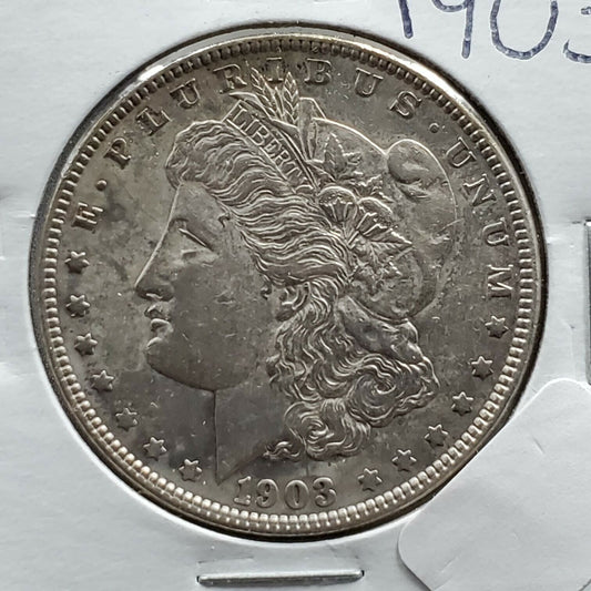 1903 P $1 Morgan Silver Dollar Coin BU Unc Uncirculated Some Toning