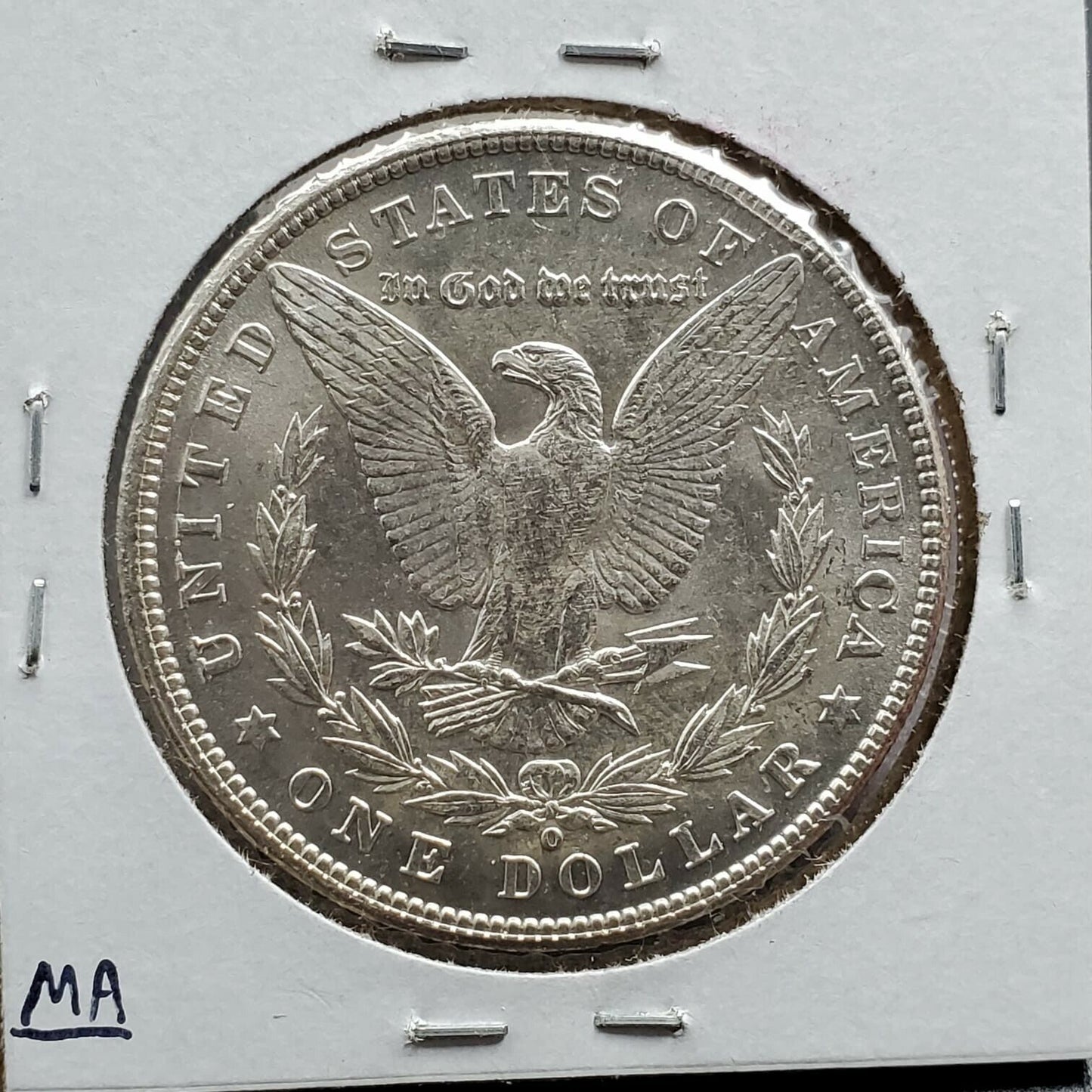 1902 O $1 Morgan Silver Dollar Coin BU Uncirculated Grease in Die Light Variety