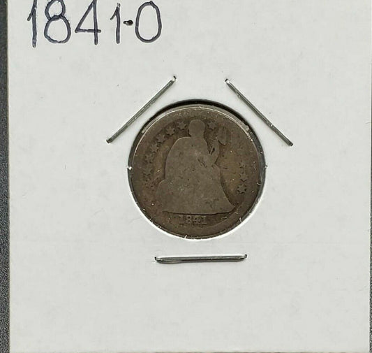 1841 O Liberty Seated Dime Silver Coin Choice AG About Good Circulated