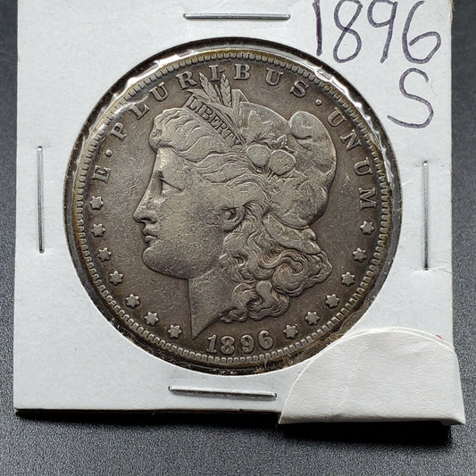 1896 S Morgan Silver Dollar Coin Choice VF VERY FINE Nice Circulated Condition