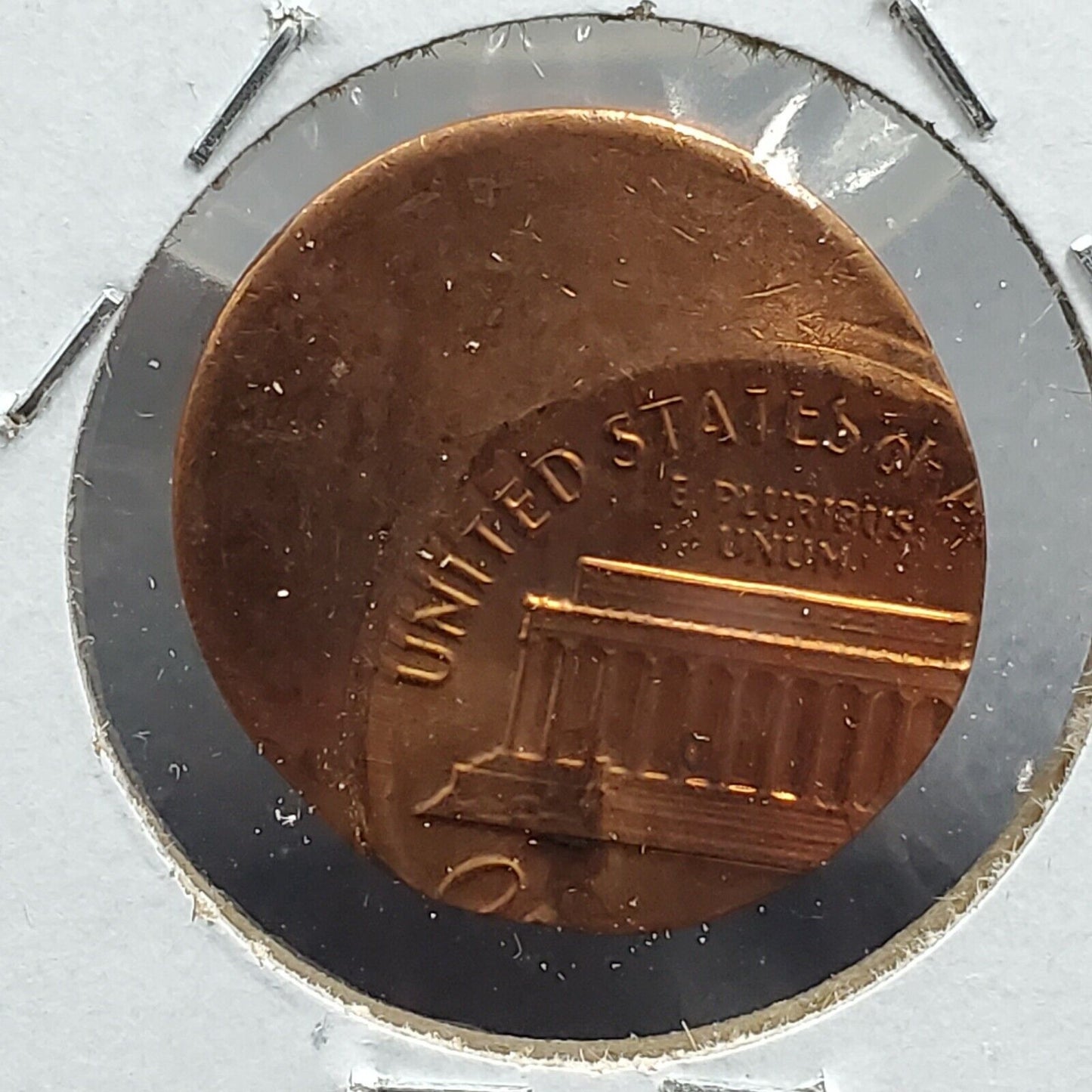 1980-1982 ND Brass Alloy Lincoln Memorial Cent 55% Off Center Error Coin CH BU