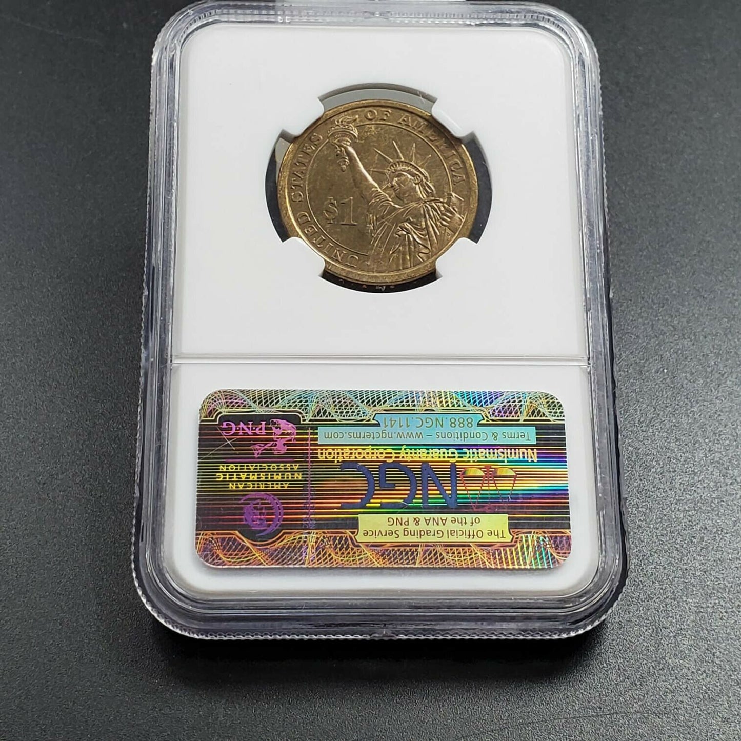 2008 James Monroe Presidential Error Coin NGC MS65 Improperly Annealed Planchet