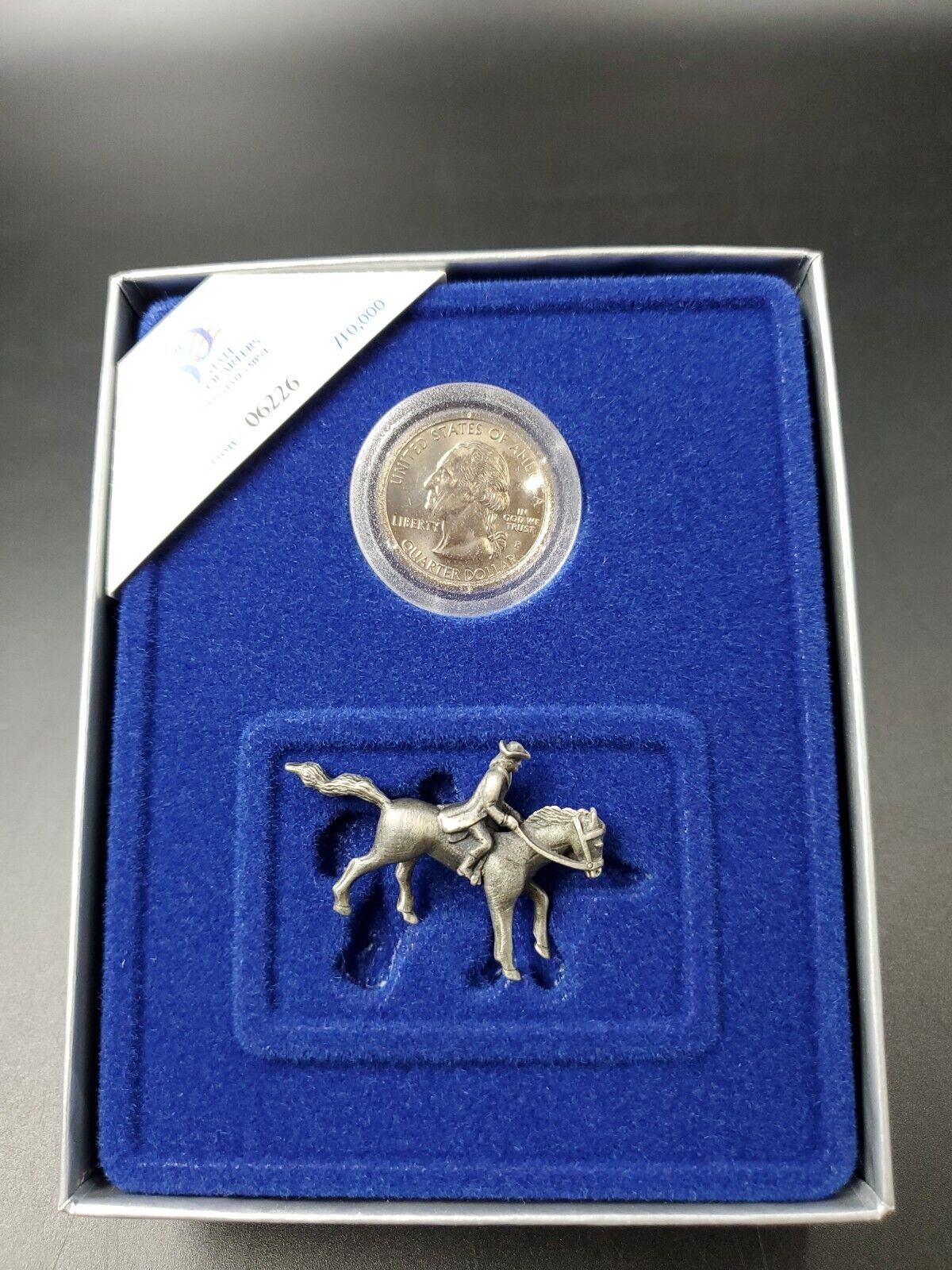 1999 Delaware State Quarter American Spirit Coin & Figurine Set in Box