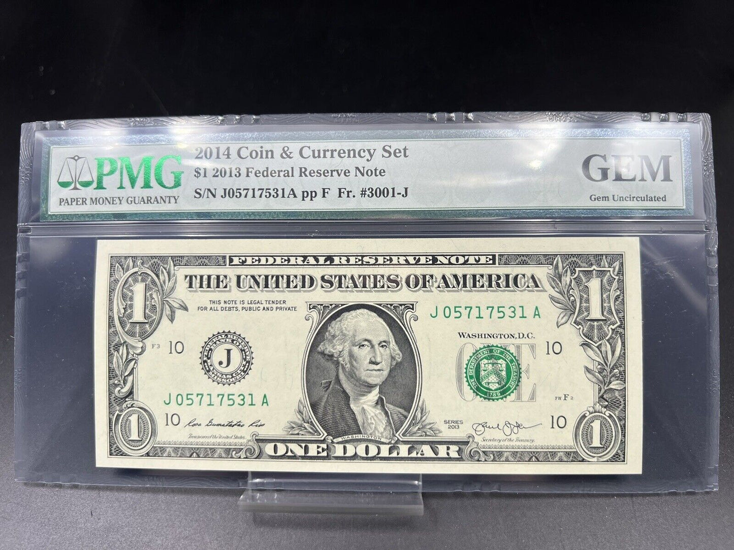 2013 / 2014 FRN Federal Reserve Note Bill GEM UNC PMG COIN AND CURRENCY SET #B