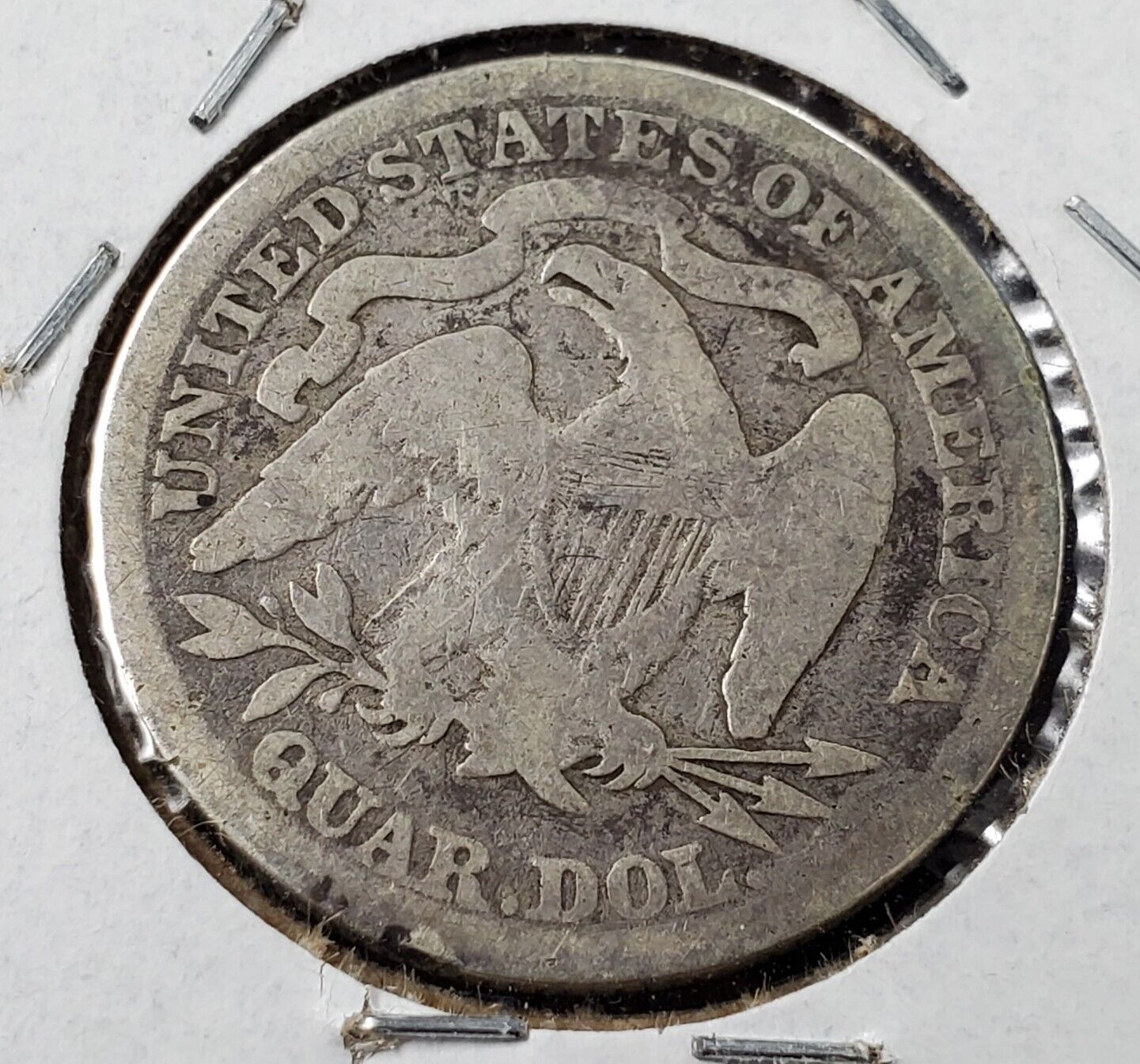 1891 P Seated Liberty Silver Quarter Coin Good Circulated