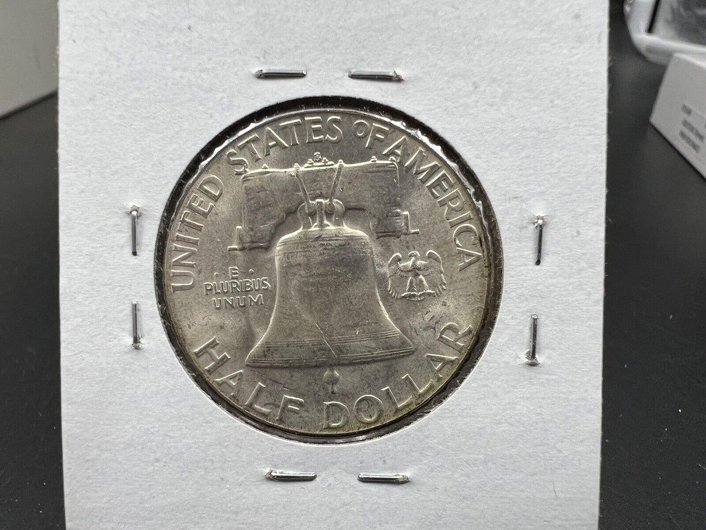 1951 S Franklin Silver Half Dollar Coin BU UNC Neat Toning Toner Die Damage @ MM