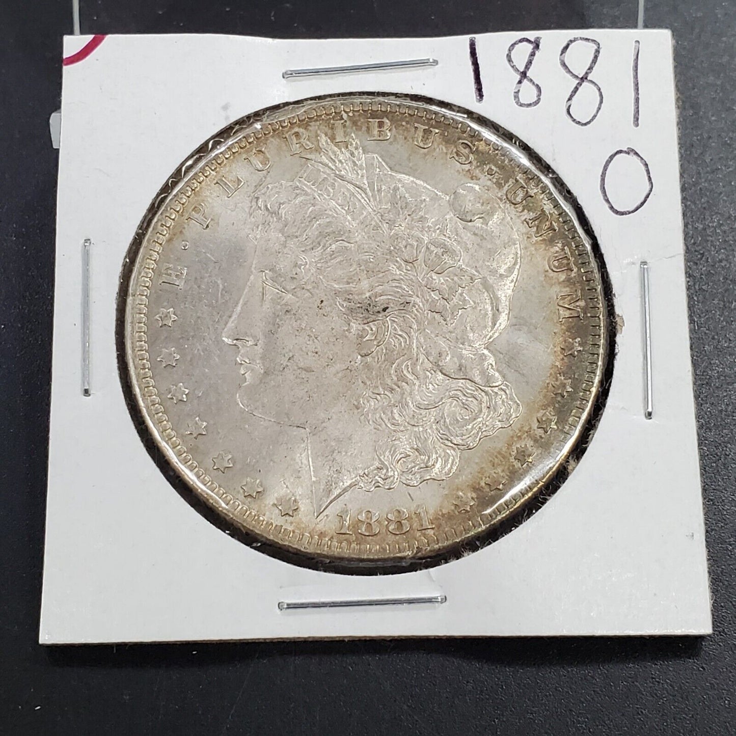 1881 O Morgan Silver Eagle Dollar Coin BU UNC Neat Toning Toner