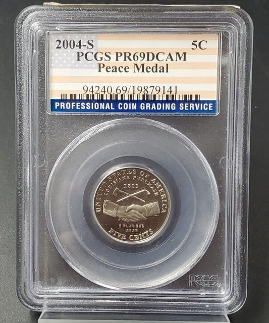 2004 S Jefferson  Proof Nickel PCGS PR69 DCAM Peace Medal