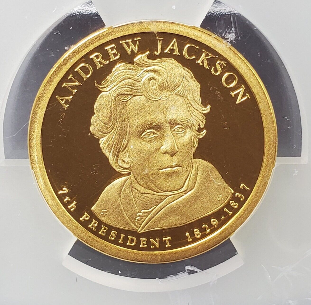 2008 S Andrew Jackson Presidential Dollar Coin ICG PF70 DCAM