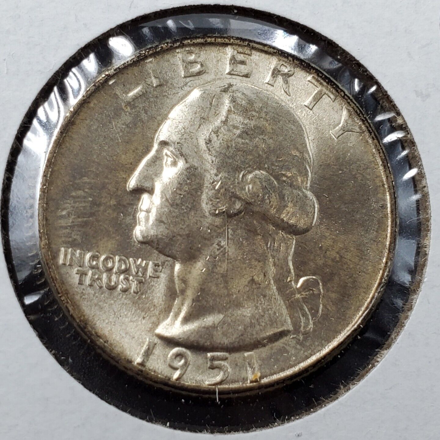 1951 D 25C Washington Quarter Silver Coin BU UNC