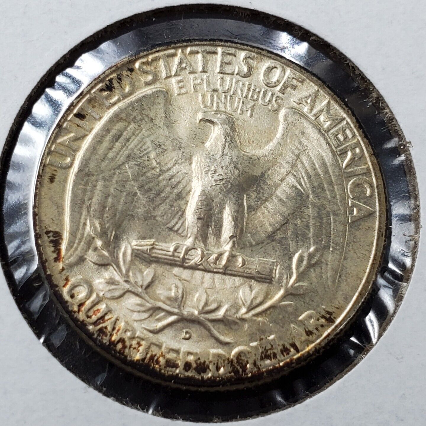 1949 D 25C Washington Quarter Silver Coin BU UNC Some Toning