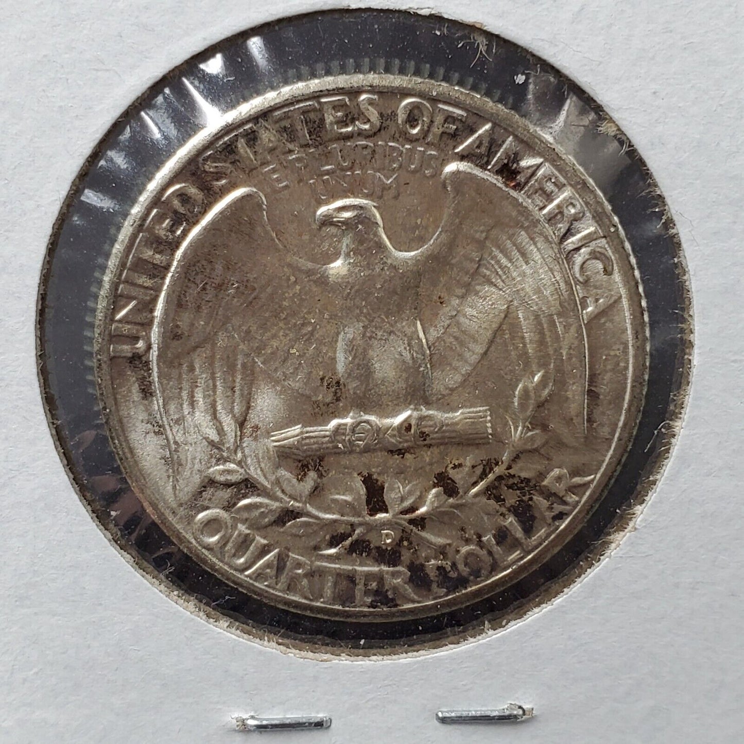 1944 D Washington Silver Quarter Coin BU UNC Toned