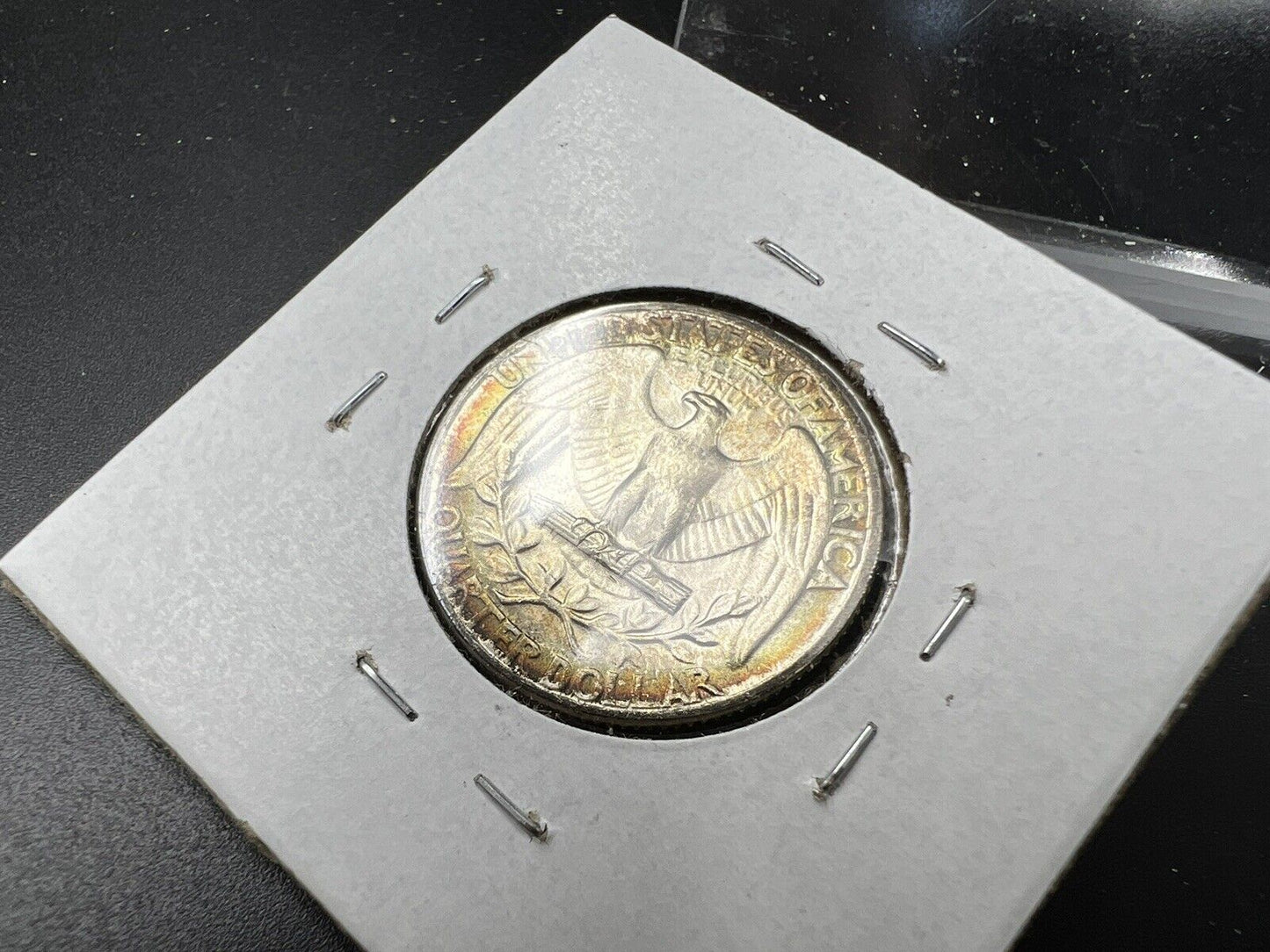 1946 P 25c Washington Quarter Coin Choice BU UNC Nice Toning Toner