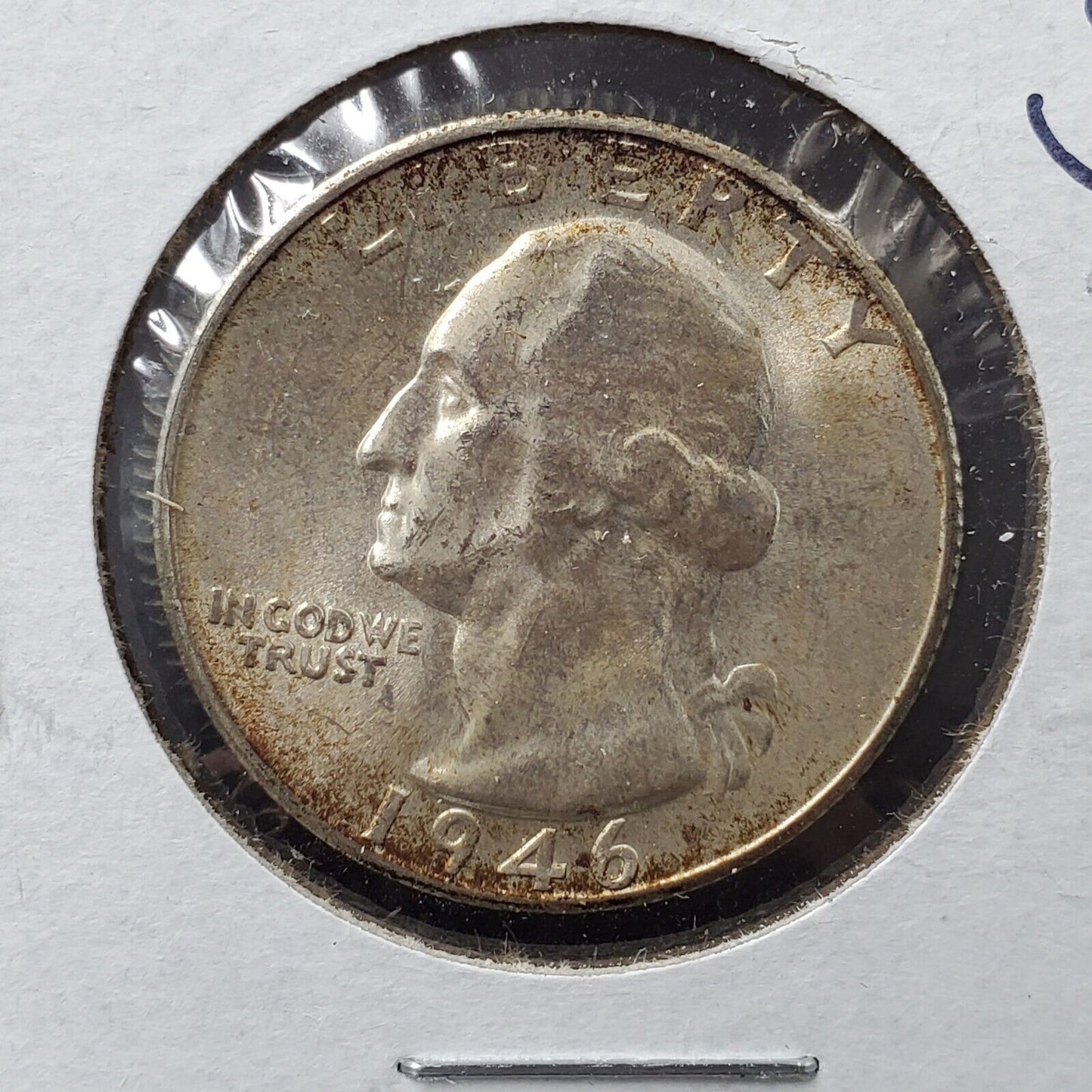 1946 S 25C Washington Quarter Silver Coin BU UNC Neat Toning