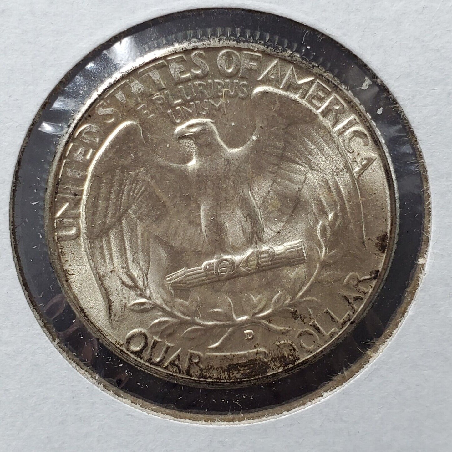 1941 D Washington Silver Quarter Coin BU UNC Some Toning