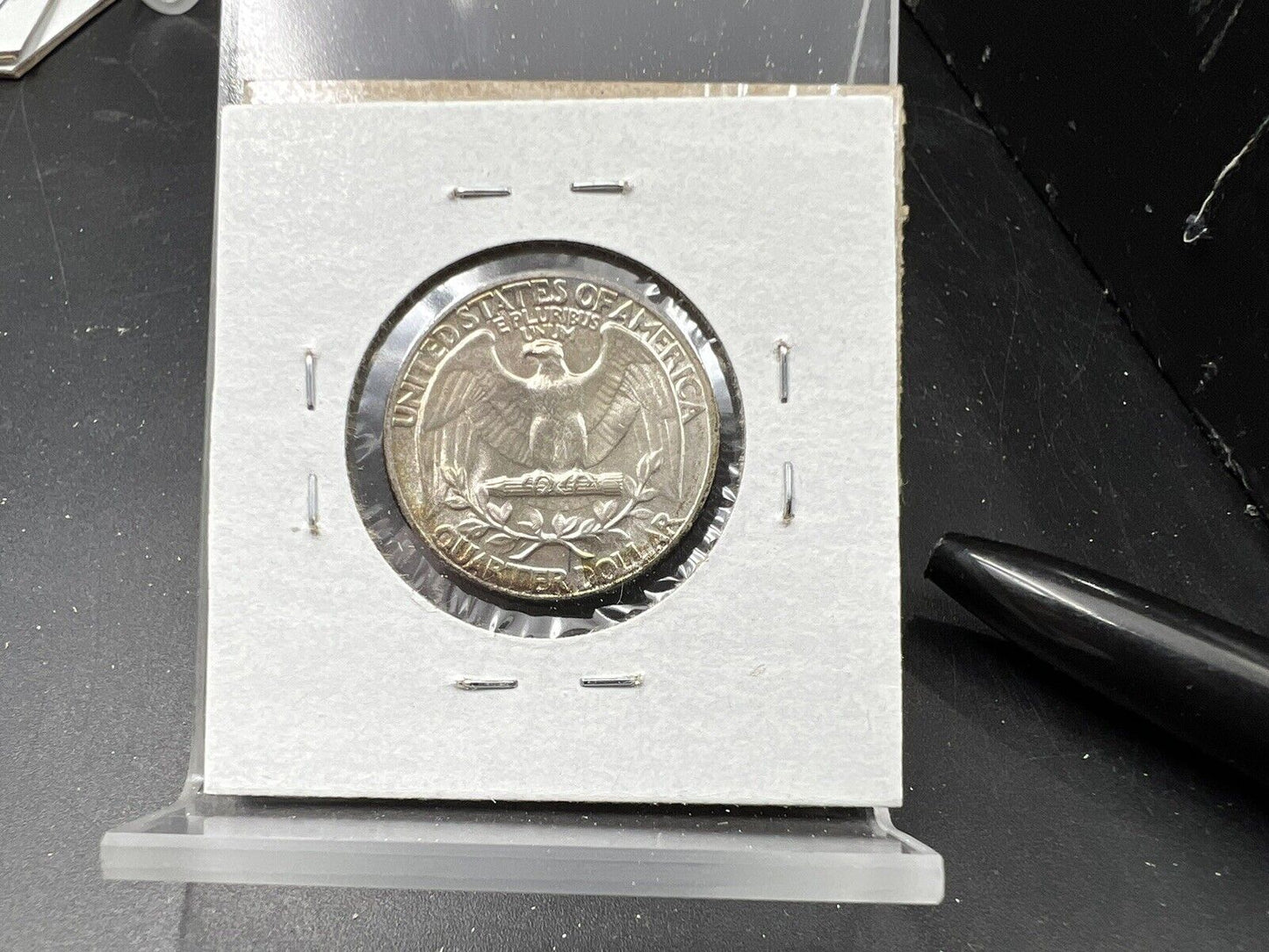 1943 P 25c Washington Quarter Coin Choice BU UNC Nice Toning Toner