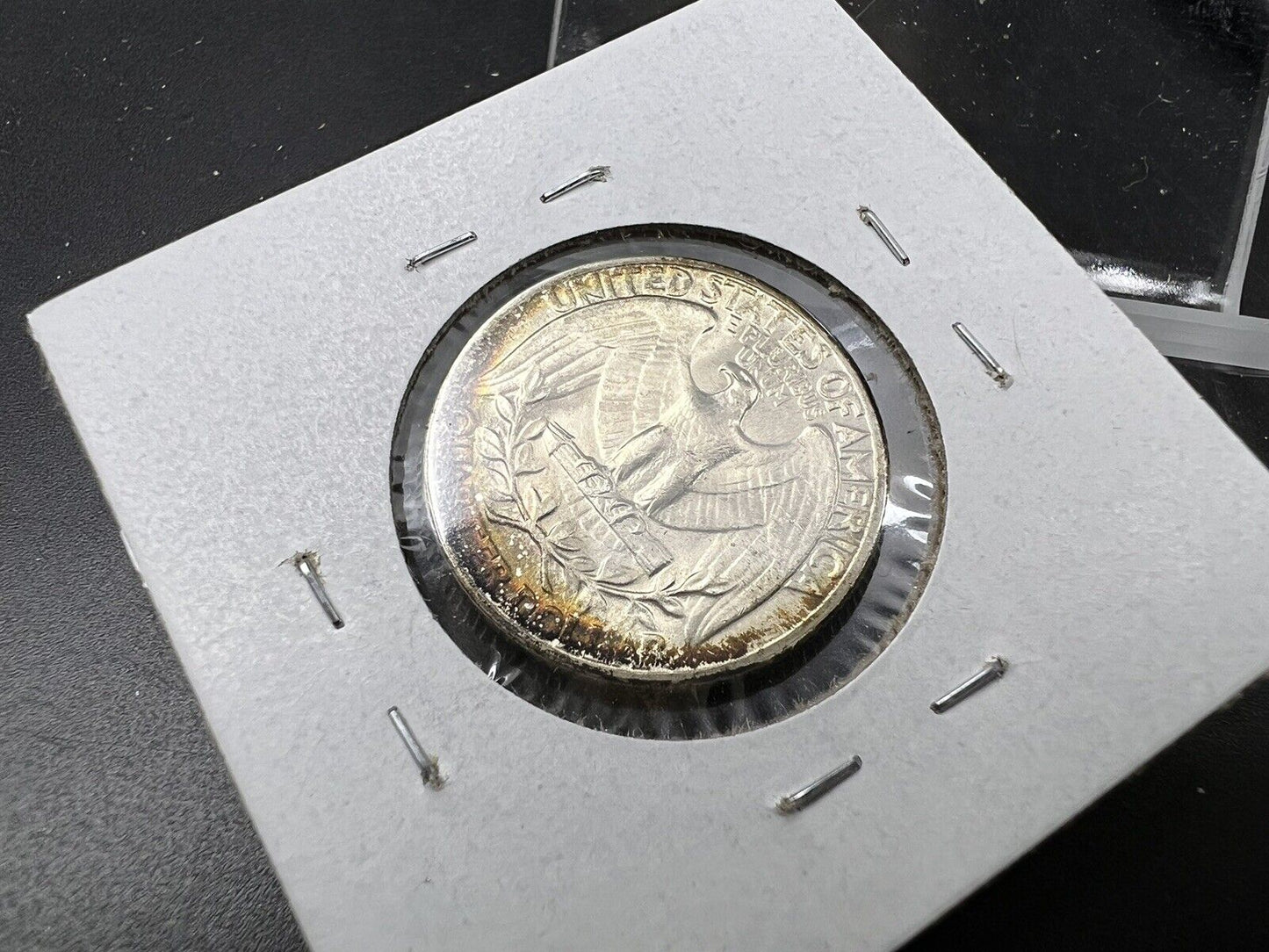 1942 P 25c Washington Quarter Coin Choice BU UNC Nice Toning Toner