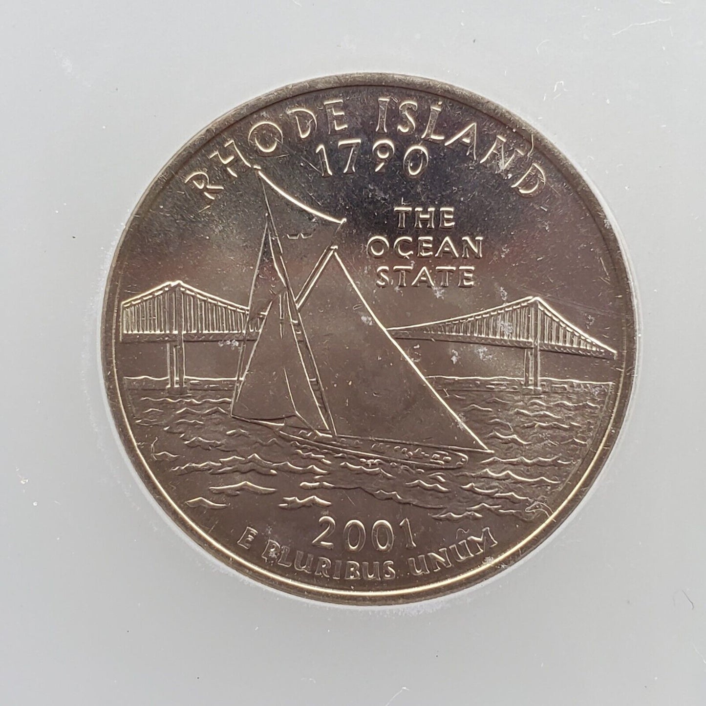 2001 D Rhode Island State Statehood Quarter Coin MS67 ICG #2