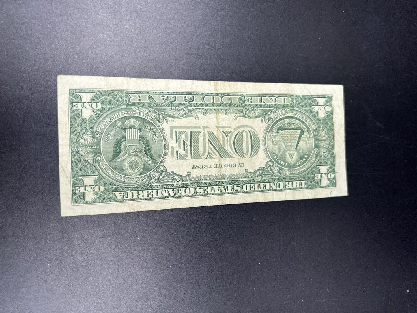 1969 D $1 Federal Reserve Note FRN Green Seal Circulated VF Very Fine