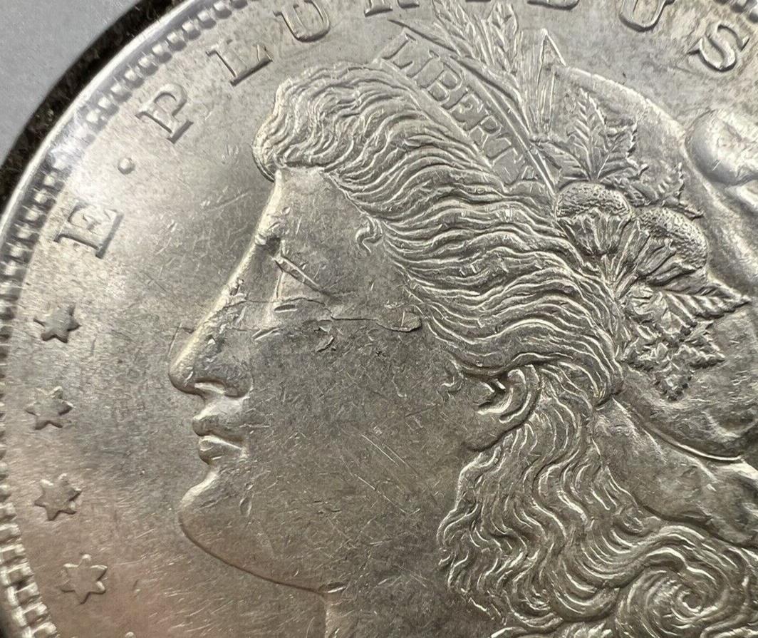 1921 P Laminated Error Coin Morgan Silver Eagle Dollar AU About UNC