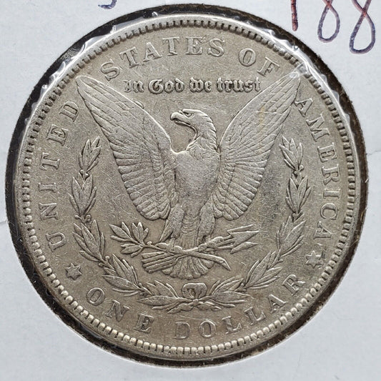 1889 P $1 Morgan Eagle Silver Dollar Coin Bar Wing VAM 19A XF EF Extra Fine