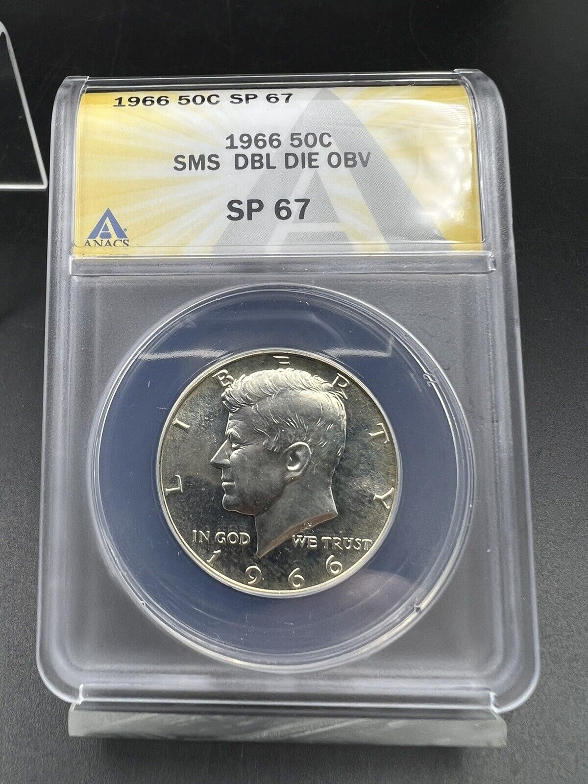 1966 50c Kennedy Silver Half Dollar SMS Coin ANACS SP67 DDO FS 106