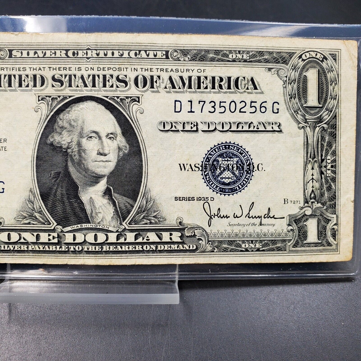 1935 D $1 Silver Certificate US Bill Note Choice EF BLUE SEAL Wide Margine XF