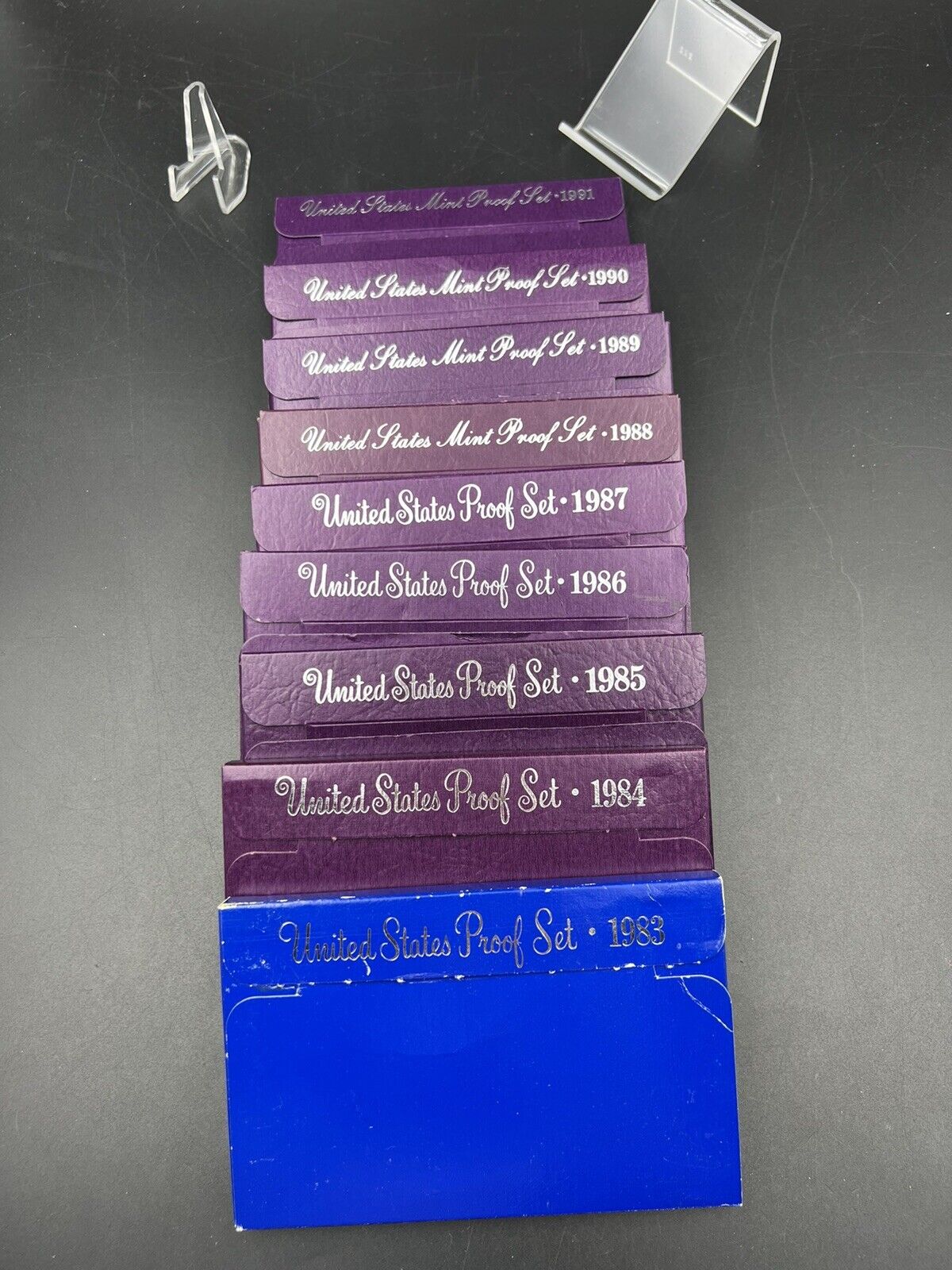 Complete Set 1982 – 1991 10 Proof Sets Lot US Mint OGP
