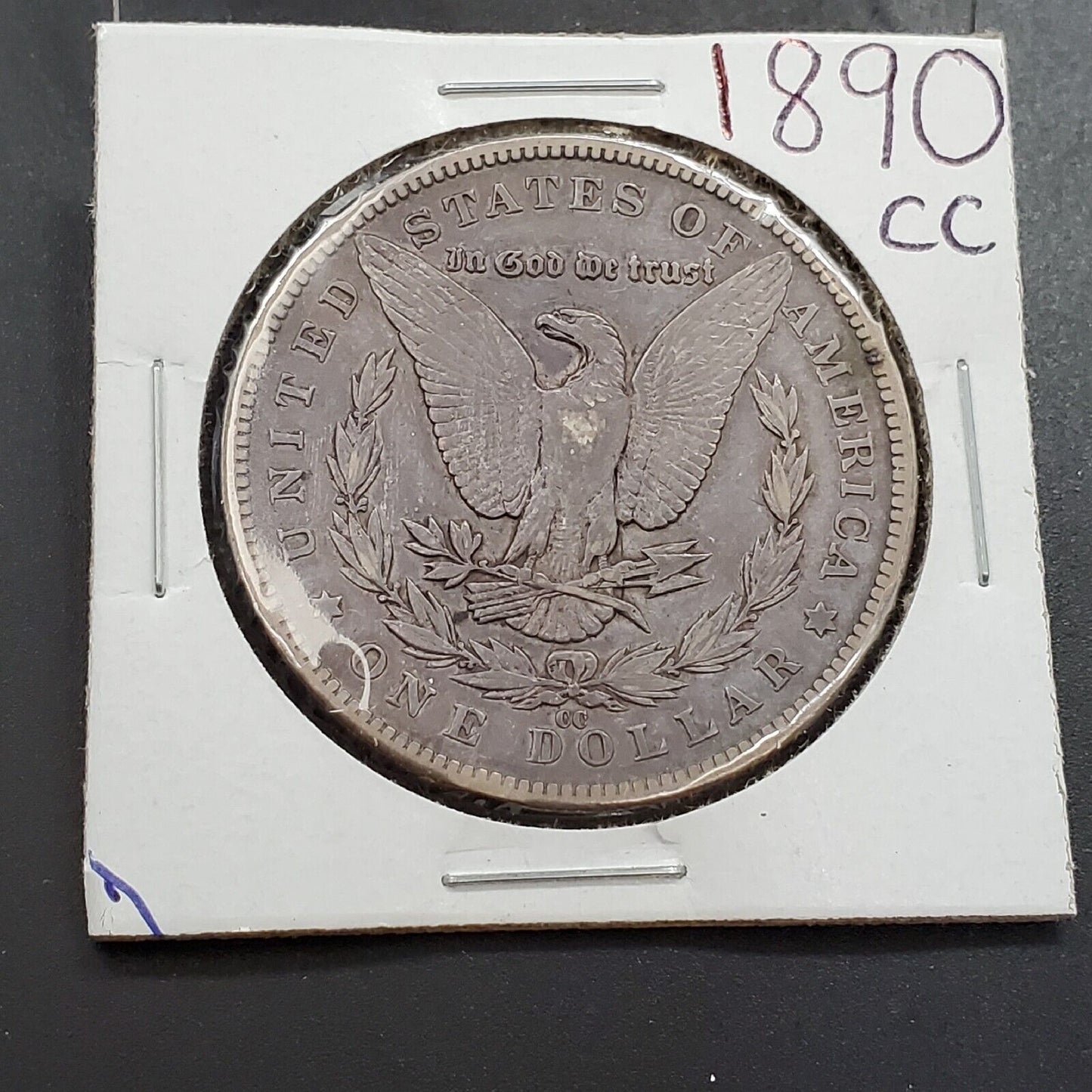 1890 CC Morgan Silver Eagle Dollar Coin Carson City CHOICE VF Very Fine Circ
