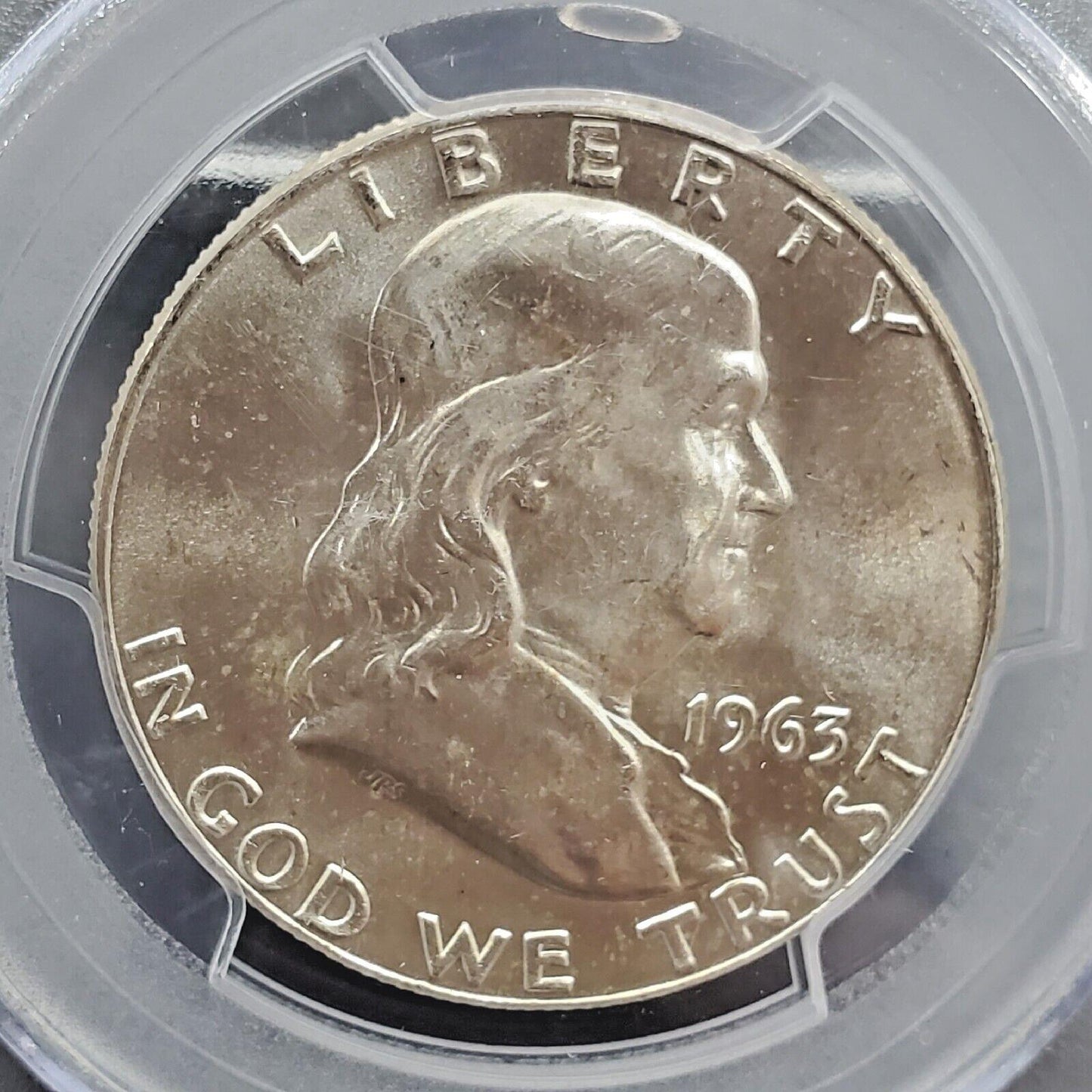 1963 D Franklin Silver Half Dollar Coin PCGS MS64 Choice BU Certified