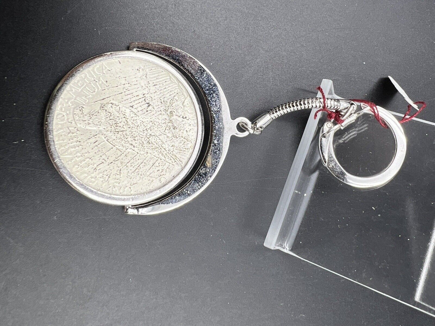 1923 $1 Peace US Silver Dollar Coin Plated and in Keychain